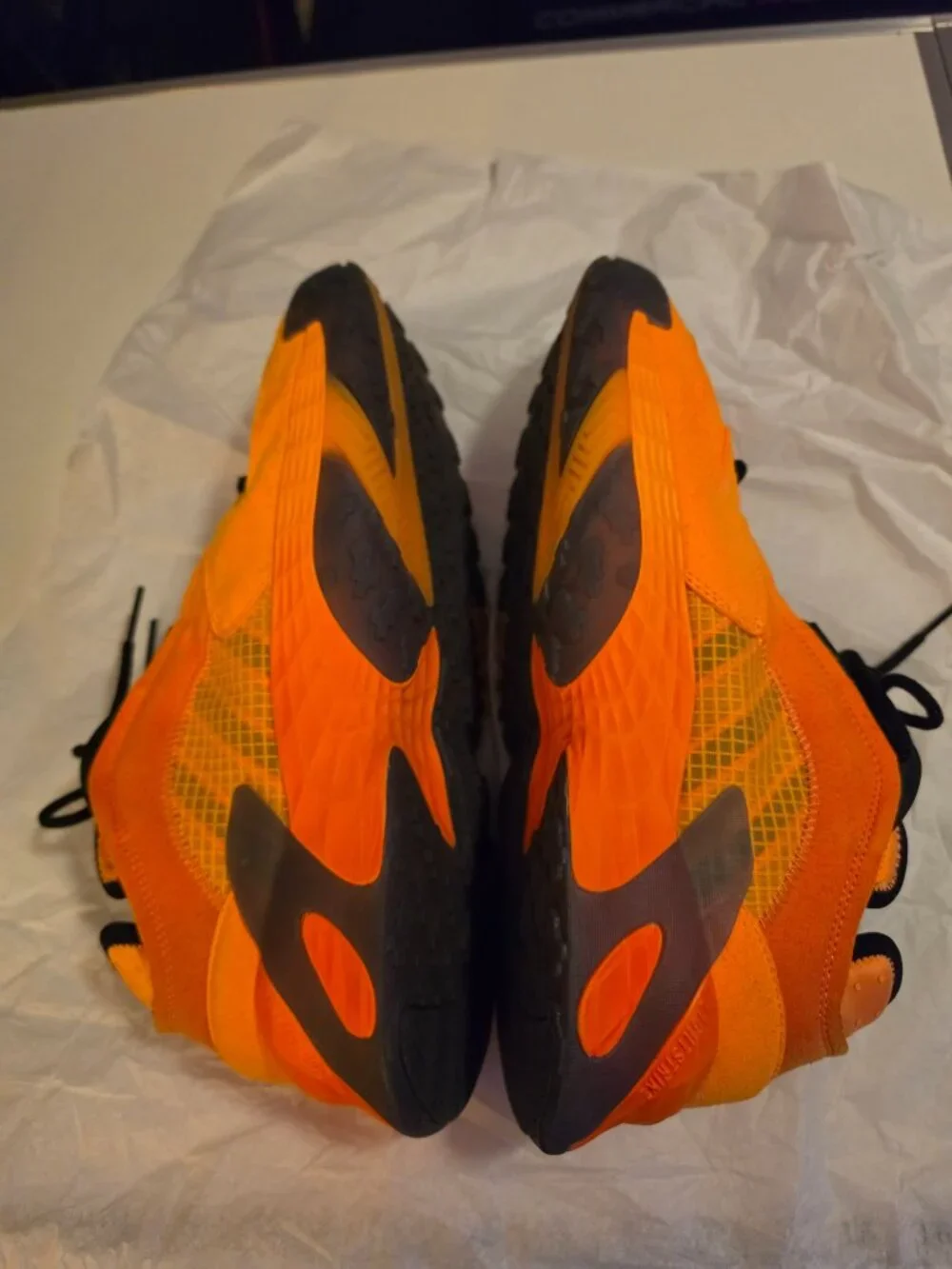 Adidas Streetball Flash Orange Mens Streetwear Cyber Punk Sneakers Sz 10